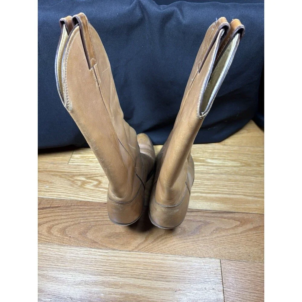 Justin USA Made Mens Size 7.5 D Traditional Leather Western Cowboy Boots 1106